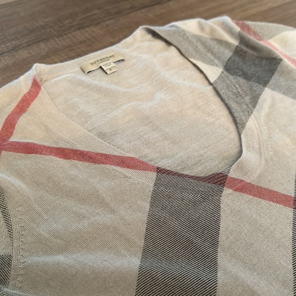 Burberry London classic check wool cashmere sweater Sz S - Picture 10 of 16